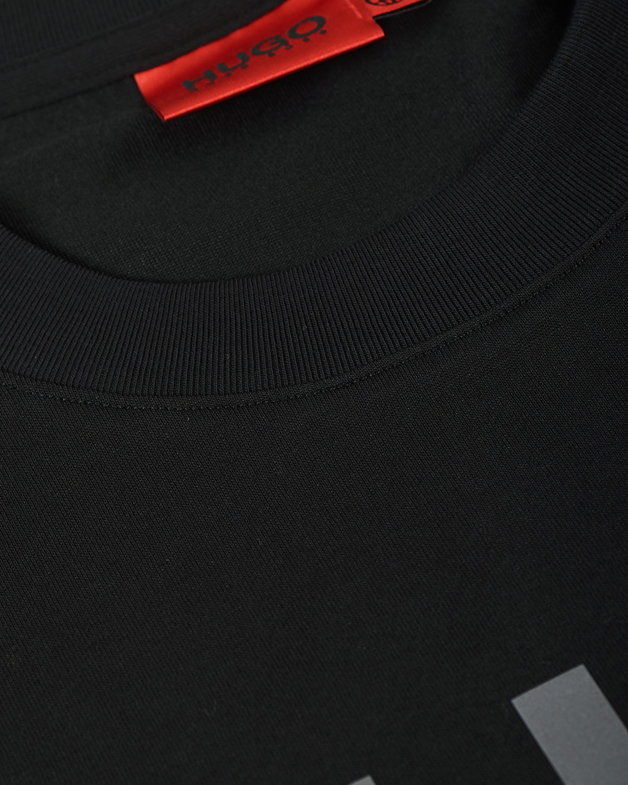 Heren | T-shirts | HUGO | Denghis Glossy Logo Crew Neck Tee Black