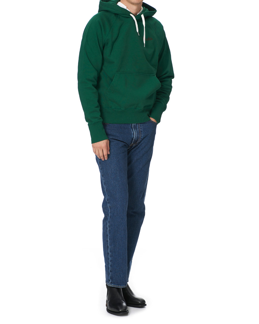 Heren | Truien | Drake's | Hooded Cotton Sweatshirt Green