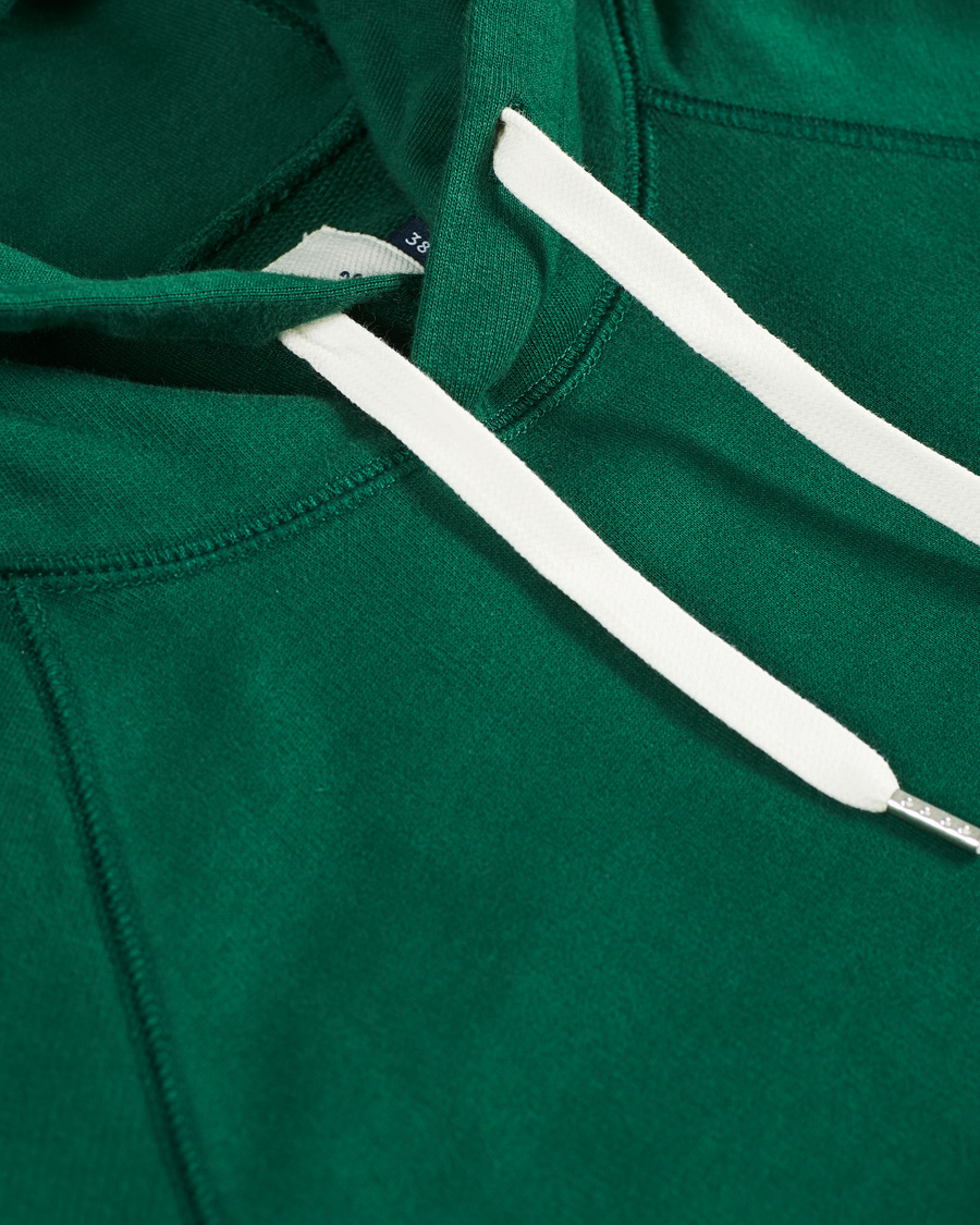 Heren | Truien | Drake's | Hooded Cotton Sweatshirt Green