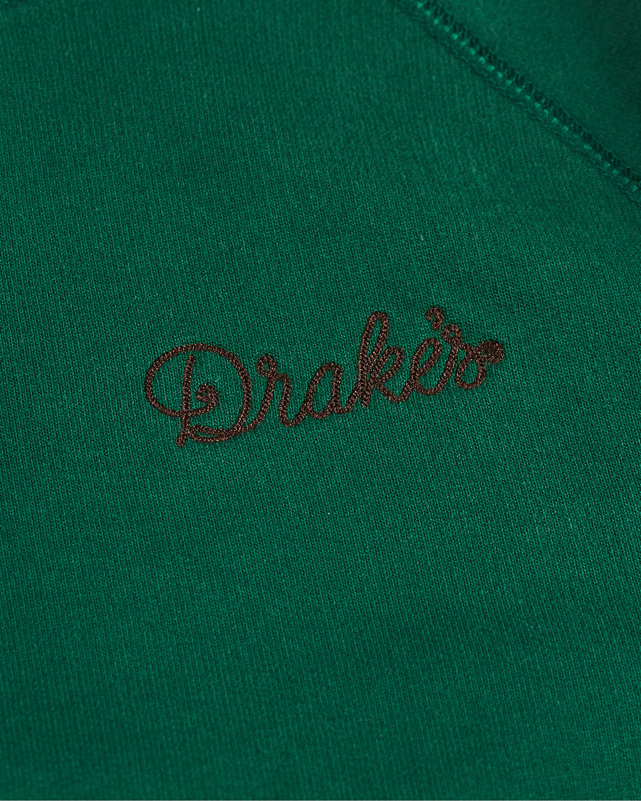 Heren | Truien | Drake's | Hooded Cotton Sweatshirt Green