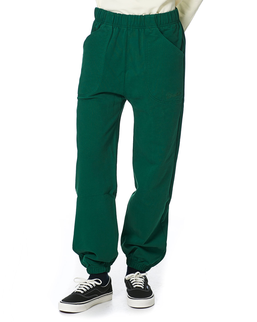 Heren | Broeken | Drake's | Cotton Jogging Bottoms Green