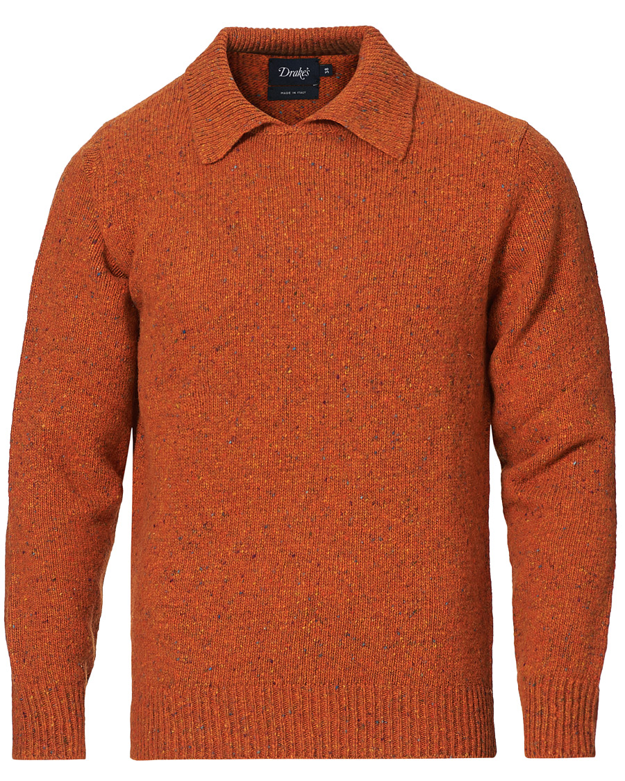 Heren | Truien | Drake's | Merino Integral Collar Firefly