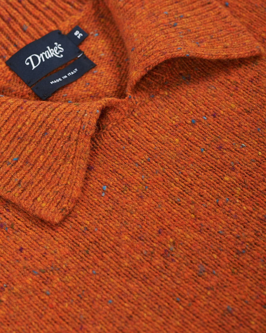 Heren | Truien | Drake's | Merino Integral Collar Firefly