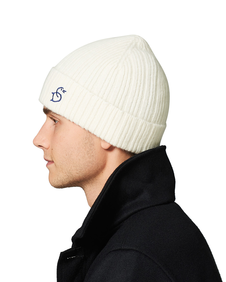 Heren | Drake's Geelongora Beanie Hat Ecru | Drake's | Geelongora Beanie Hat Ecru