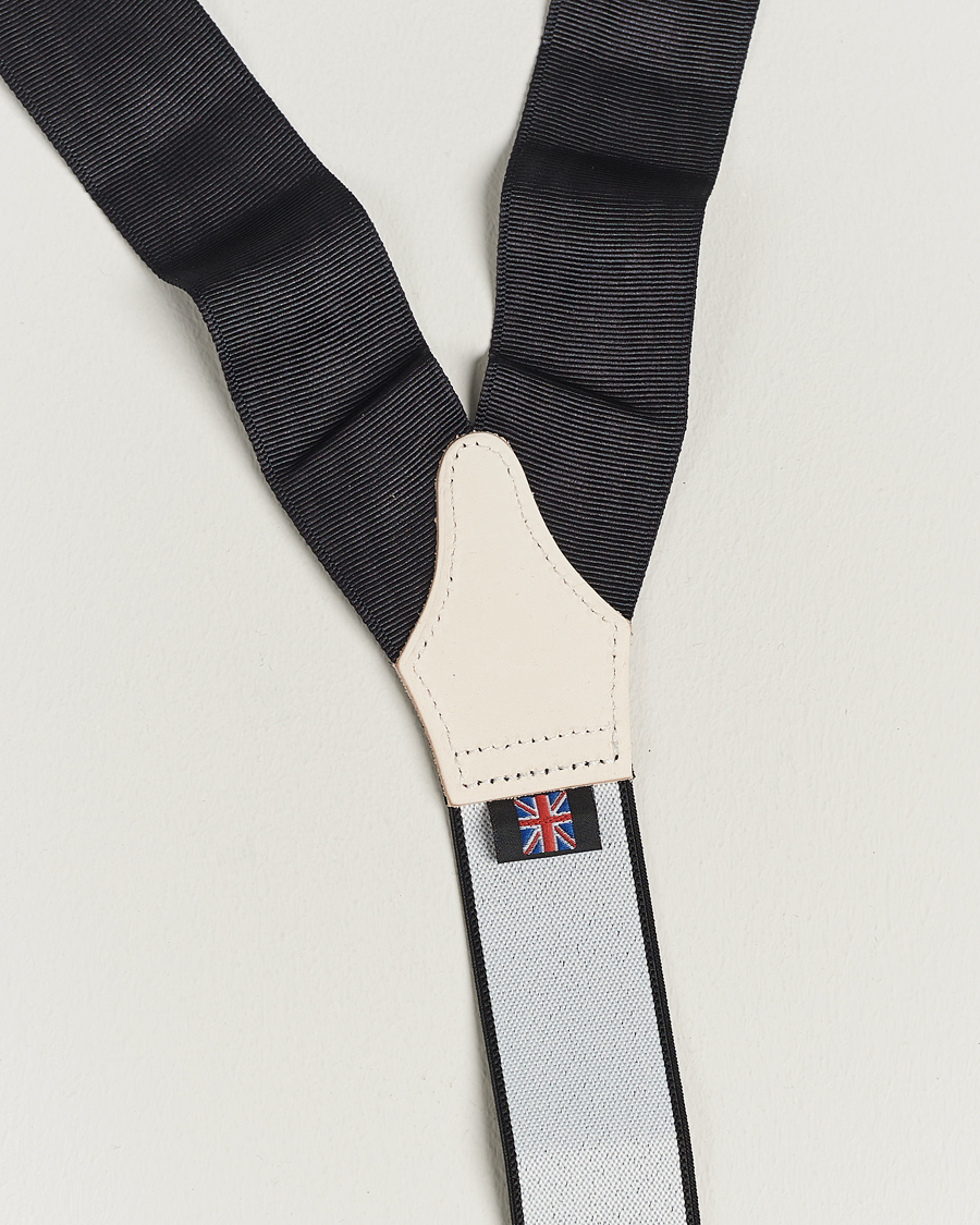 Heren | Albert Thurston Moiré Braces 40mm Black | Albert Thurston | Moiré Braces 40mm Black