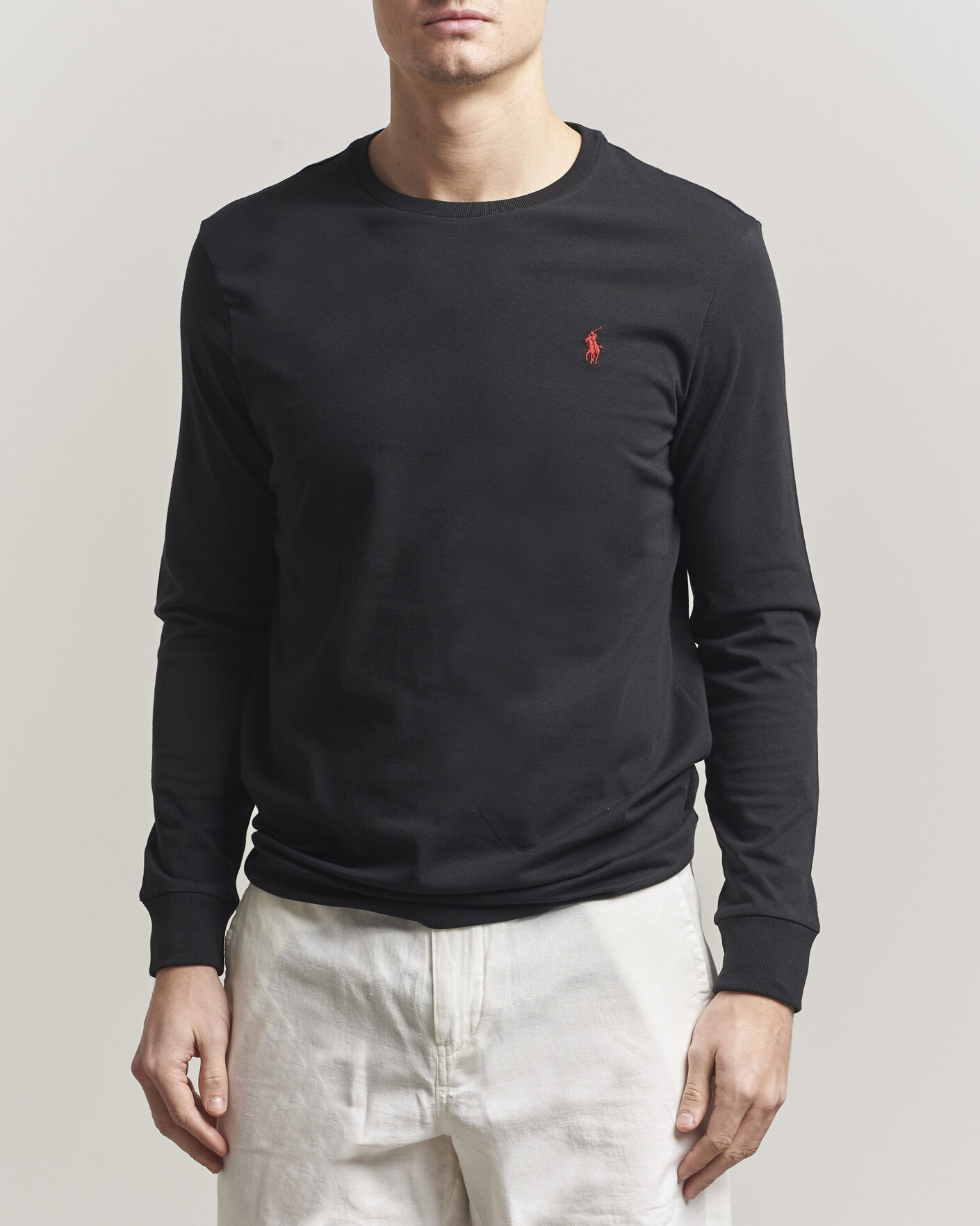 Heren | T-shirts | Polo Ralph Lauren | Long Sleeve Crew Neck Tee Polo Black