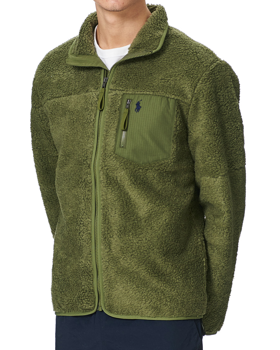 Heren | Truien | Polo Ralph Lauren | Bonded Sherpa Full-Zip Sweater Army Olive