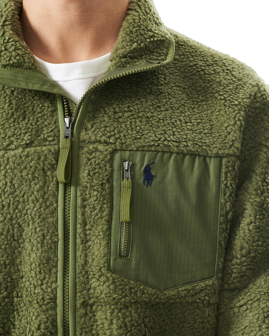 Heren | Truien | Polo Ralph Lauren | Bonded Sherpa Full-Zip Sweater Army Olive