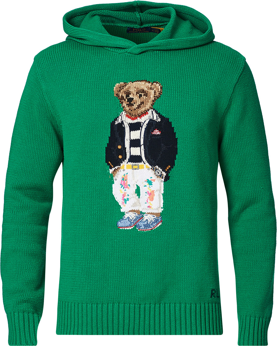 Heren | Truien | Polo Ralph Lauren | Knitted Ivy Bear Hoodie Cruise Green