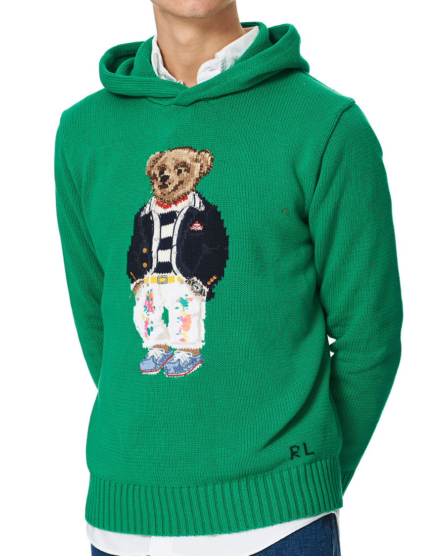 Heren | Truien | Polo Ralph Lauren | Knitted Ivy Bear Hoodie Cruise Green