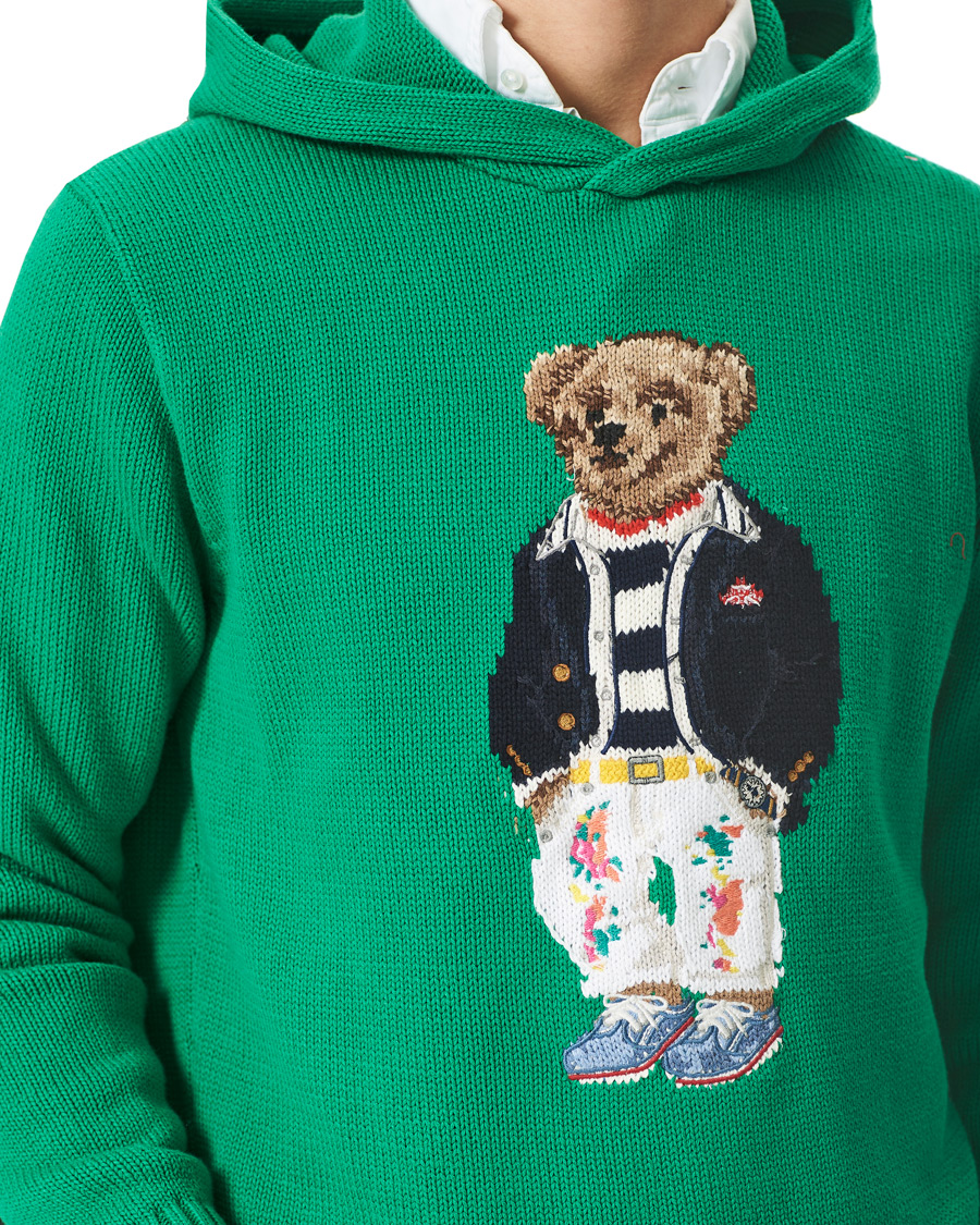 Heren | Truien | Polo Ralph Lauren | Knitted Ivy Bear Hoodie Cruise Green