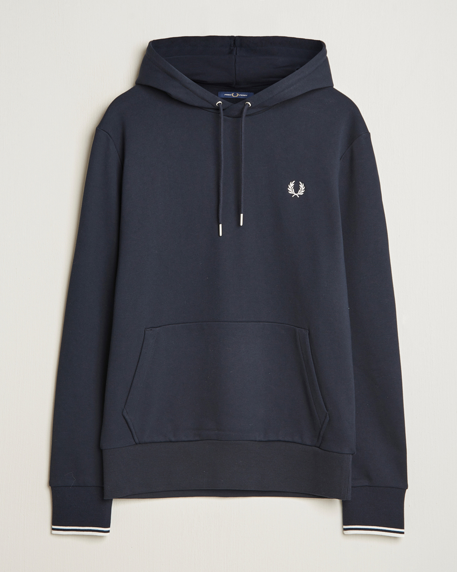Heren | Truien | Fred Perry | Tipped Hoodie Navy