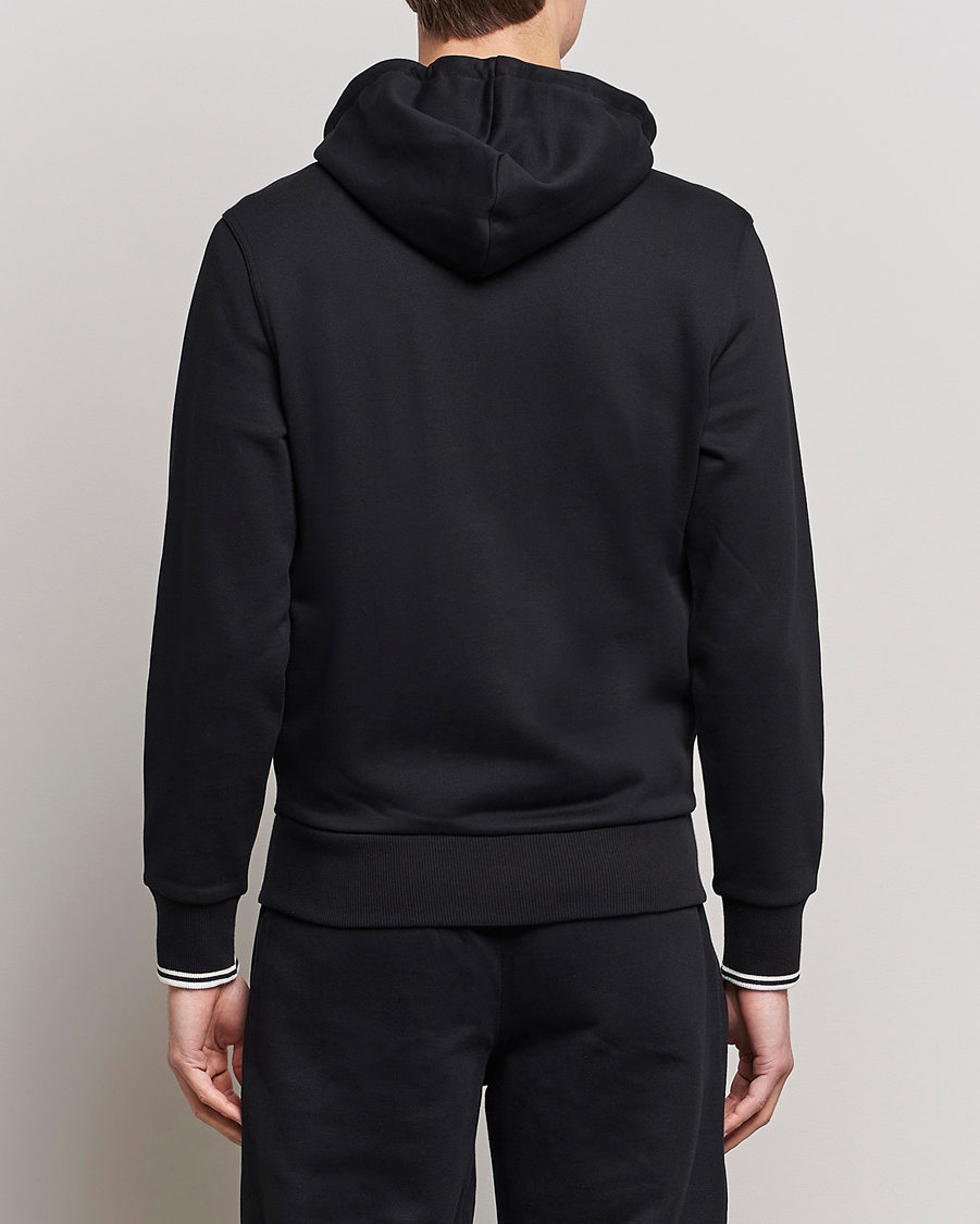 Heren | Truien | Fred Perry | Full Zip Hooded Sweatshirt Black