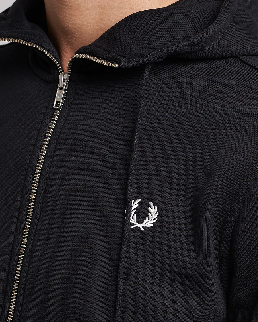 Heren | Truien | Fred Perry | Full Zip Hooded Sweatshirt Black