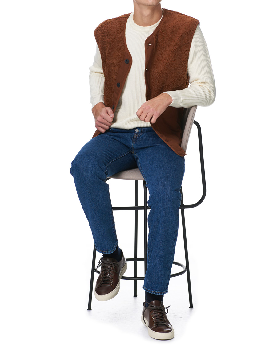 Heren | Truien | Samsøe Samsøe | Samsøe & Samsøe Frederik Recycled Fleece Vest Caramel Cafe