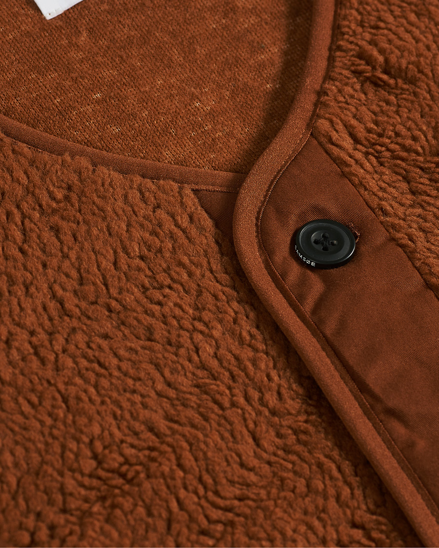 Heren | Truien | Samsøe Samsøe | Samsøe & Samsøe Frederik Recycled Fleece Vest Caramel Cafe