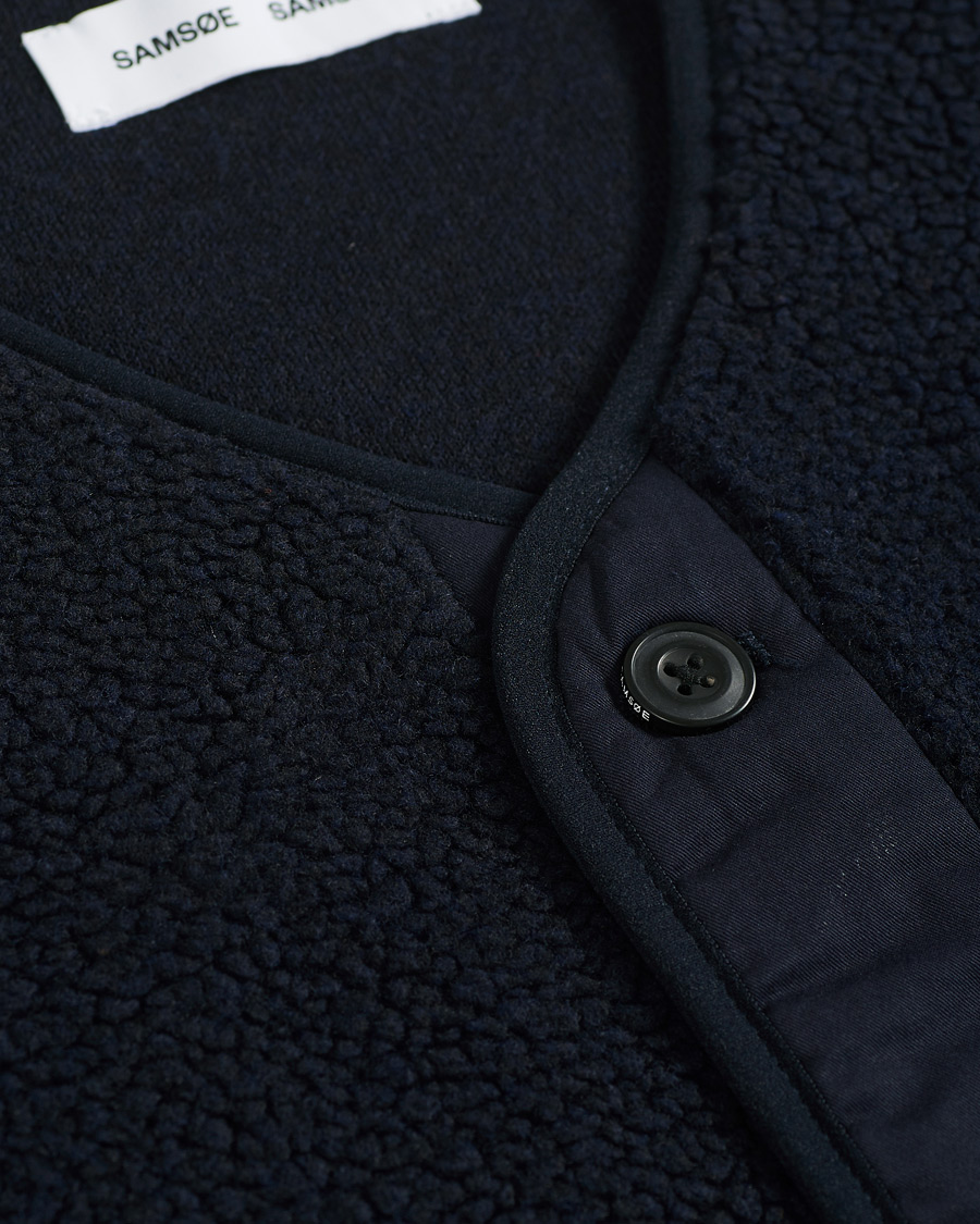 Heren | Truien | Samsøe Samsøe | Samsøe & Samsøe Frederik Recycled Fleece Vest Sky Captain