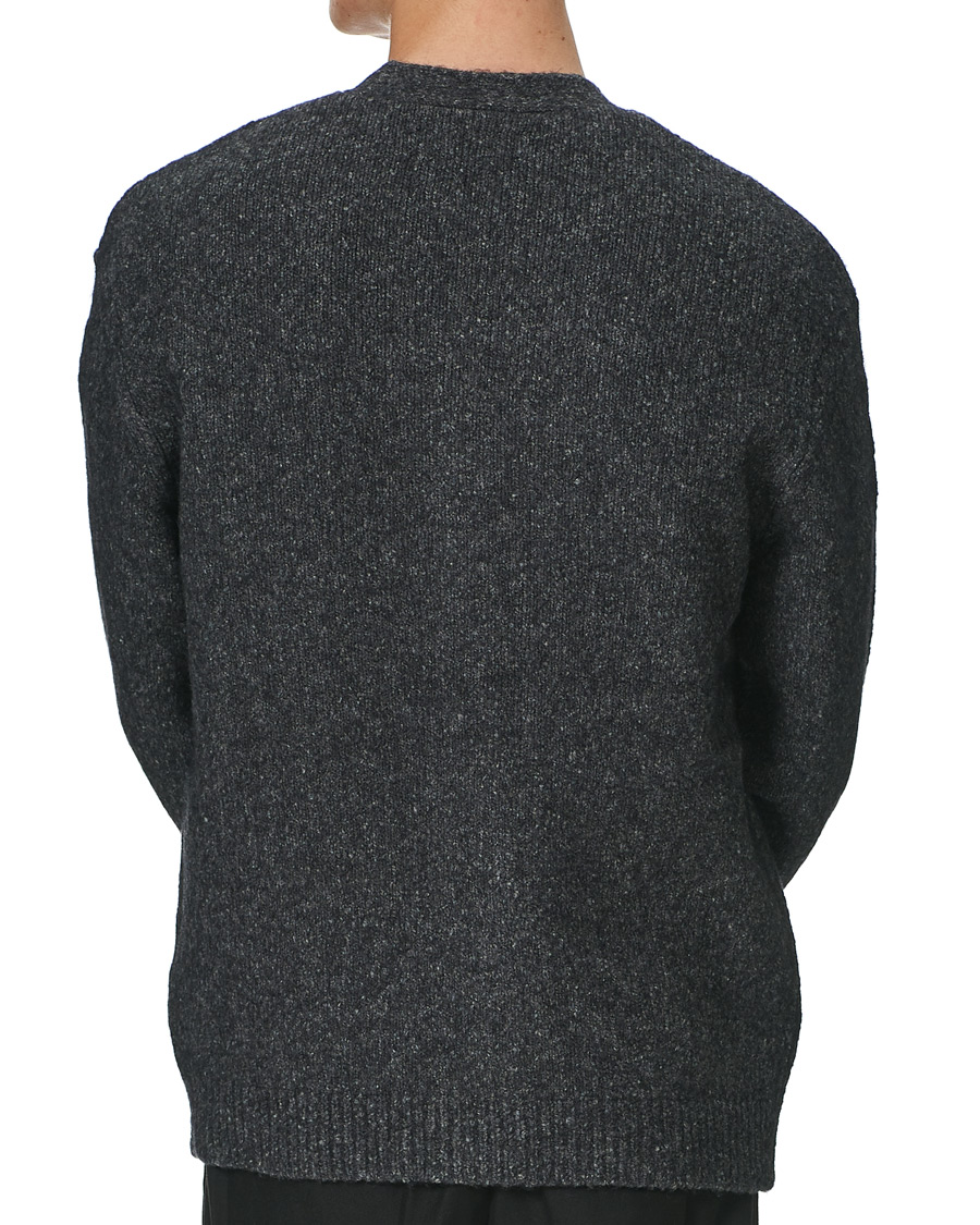 Heren | Truien | Samsøe Samsøe | Samsøe & Samsøe Alter Merino Wool Cardigan Dark Grey Mel