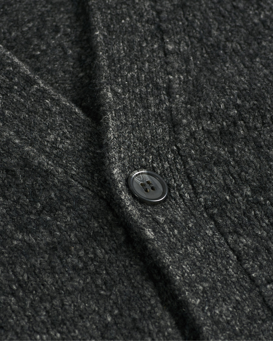 Heren | Truien | Samsøe Samsøe | Samsøe & Samsøe Alter Merino Wool Cardigan Dark Grey Mel