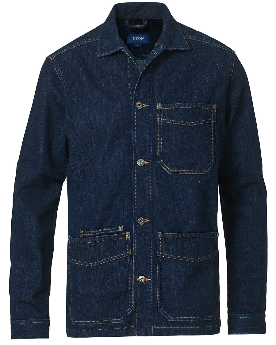 Heren | Overhemden | Eton | Washed Denim Overshirt Denim