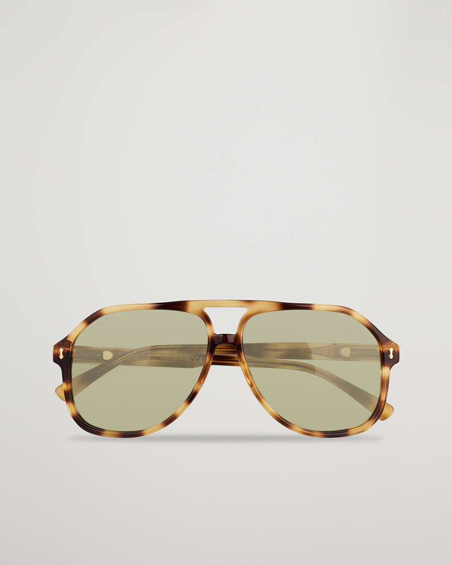 Heren | Gucci GG1042S Sunglasses Havana Green | Gucci | GG1042S Sunglasses Havana Green