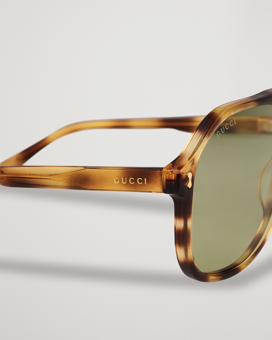 Heren | Gucci GG1042S Sunglasses Havana Green | Gucci | GG1042S Sunglasses Havana Green