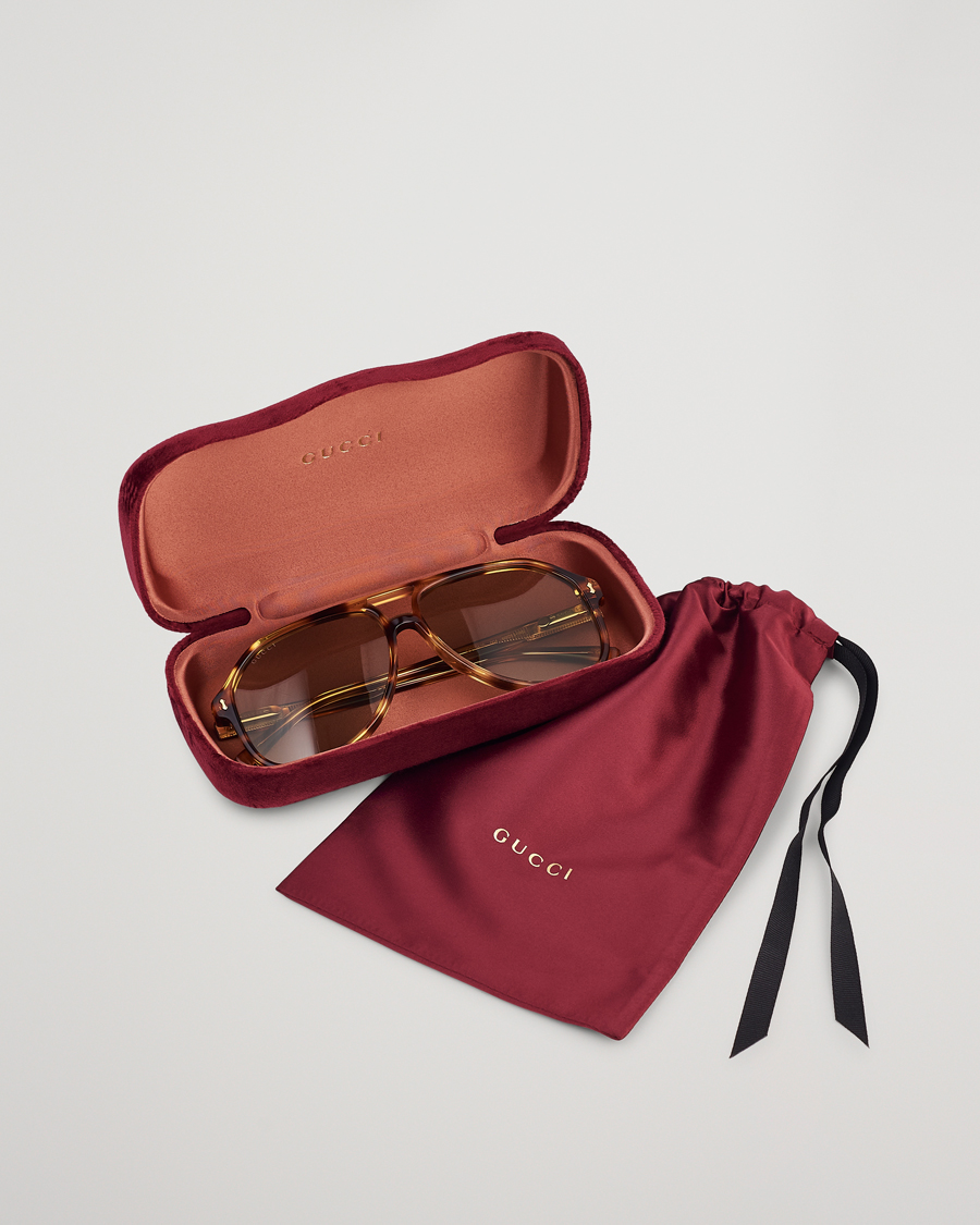 Heren | Gucci GG1042S Sunglasses Havana Green | Gucci | GG1042S Sunglasses Havana Green