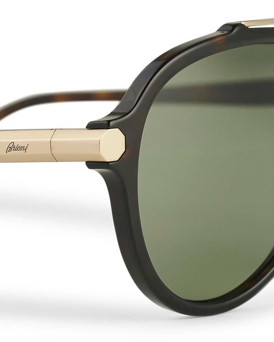 Heren | Brioni BR0096S Sunglasses Havana Green | Brioni | BR0096S Sunglasses Havana Green