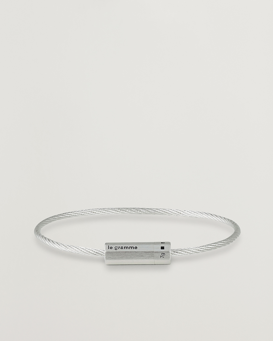 Heren | LE GRAMME Octagonal Cable Bracelet Brushed Sterling Silver 7g | LE GRAMME | Octagonal Cable Bracelet Brushed Sterling Silver 7g