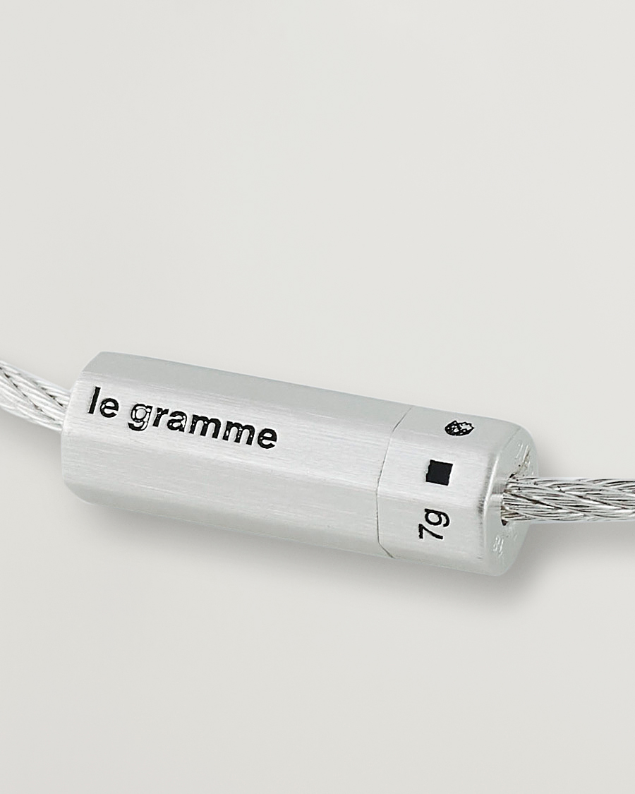 Heren | LE GRAMME Octagonal Cable Bracelet Brushed Sterling Silver 7g | LE GRAMME | Octagonal Cable Bracelet Brushed Sterling Silver 7g