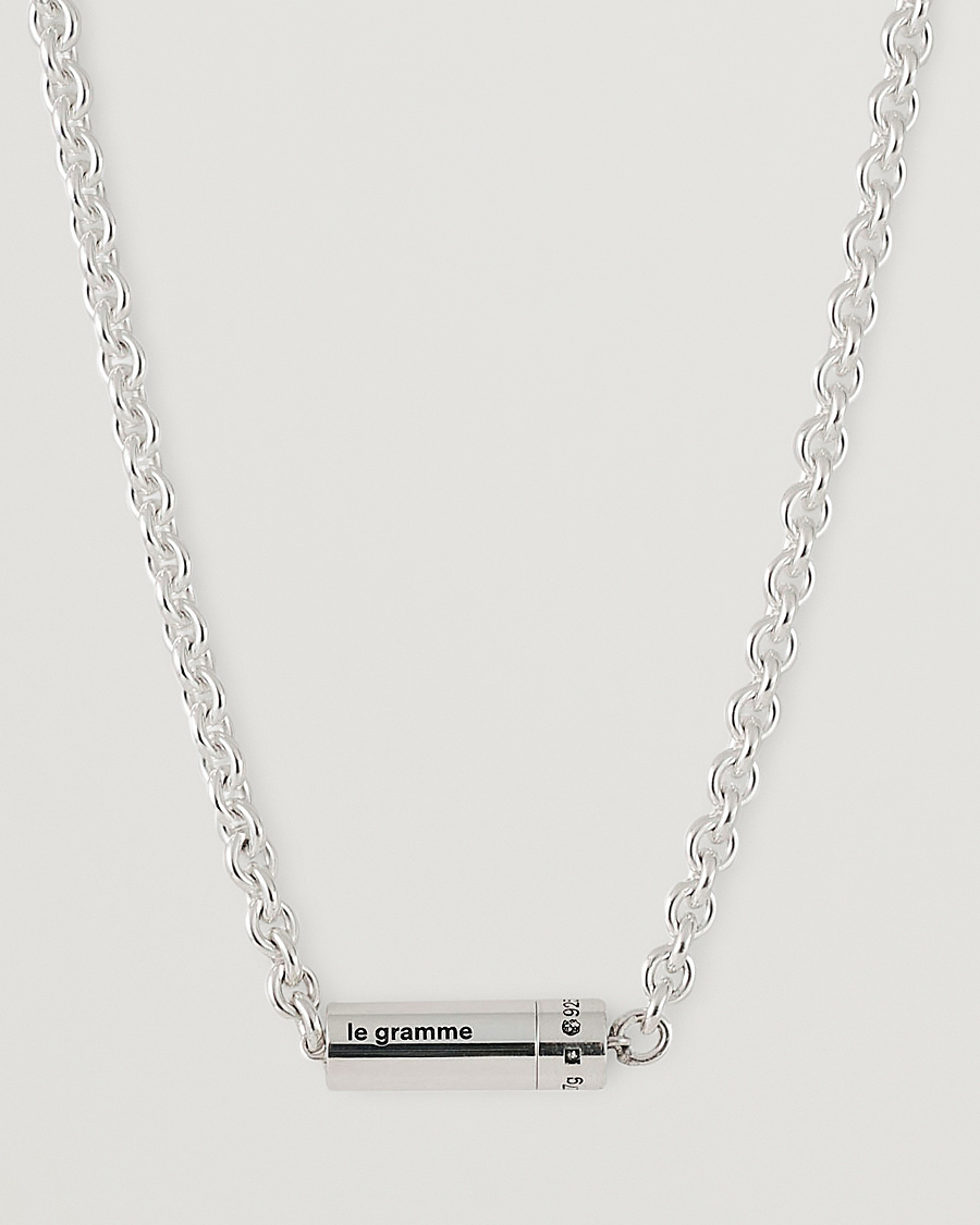 Heren | LE GRAMME | LE GRAMME | Chain Cable Necklace Sterling Silver 27g