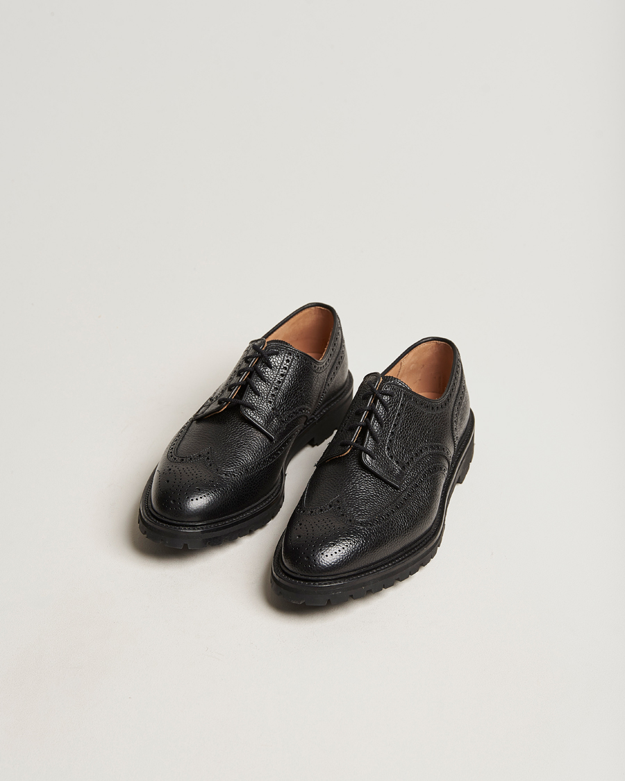 Heren | Crockett & Jones | Crockett & Jones | Pembroke Derbys Scotch Grain Vibram Black Calf