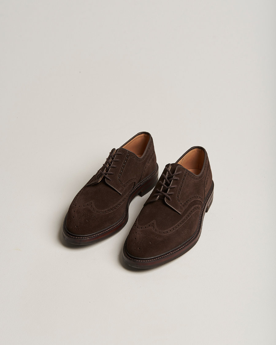 Heren | Schoenen | Crockett & Jones | Pembroke Derbys Dainite Sole Dark Brown Suede