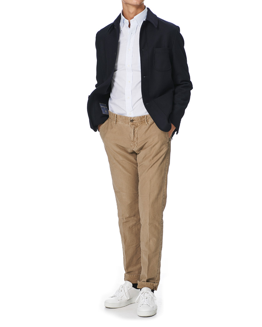 Heren | Overhemden | Kamakura Shirts | Slim Fit Broadcloth Button Down Shirt Light Blue
