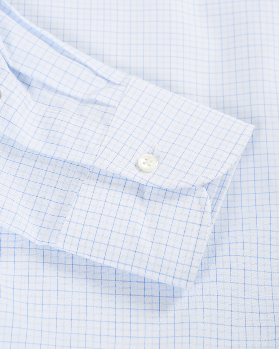 Heren | Overhemden | Kamakura Shirts | Slim Fit Broadcloth Button Down Shirt Light Blue