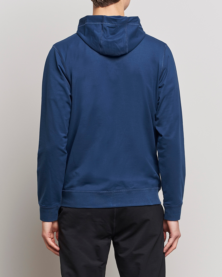 Heren | Truien | Sunspel | Active Full Zip Hood Navy