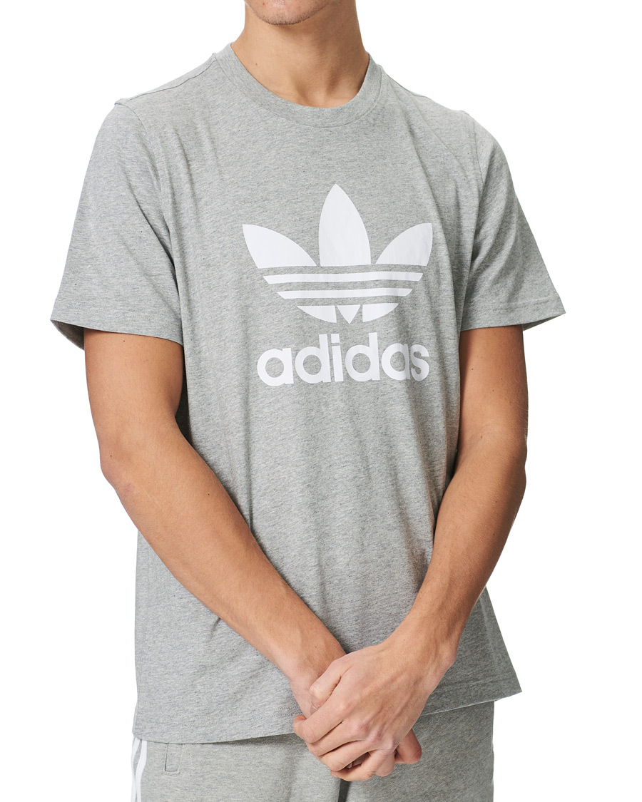Heren | T-shirts | adidas Originals | Trefoil Tee Grey Melange