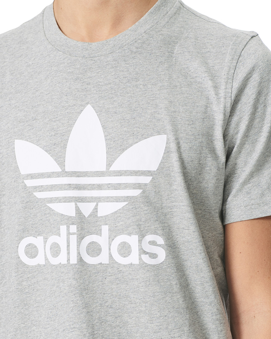 Heren | T-shirts | adidas Originals | Trefoil Tee Grey Melange