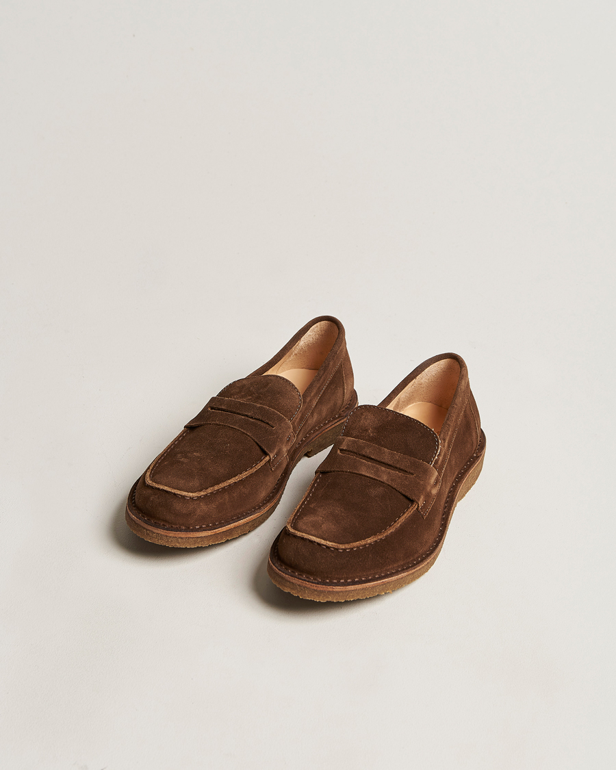 Heren | Suède schoenen | Astorflex | Mokaflex Loafers Dark Khaki Suede