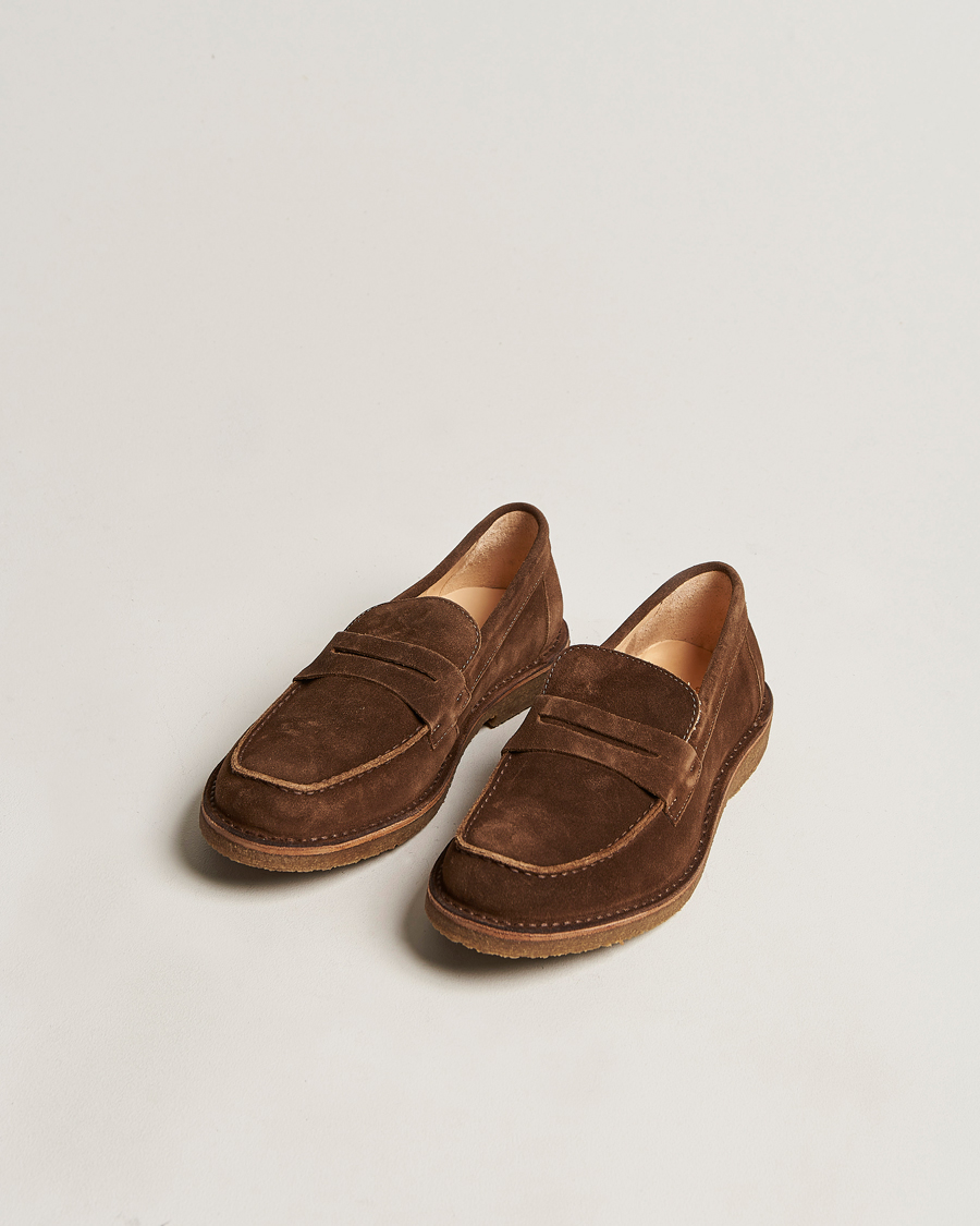 Heren | Italian Department | Astorflex | Mokaflex Loafers Dark Khaki Suede