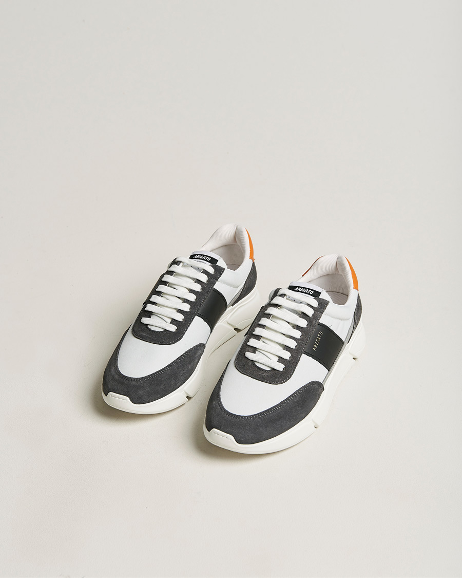 Heren |  | Axel Arigato | Genesis Vintage Runner Sneaker Light Grey/Black/Orange