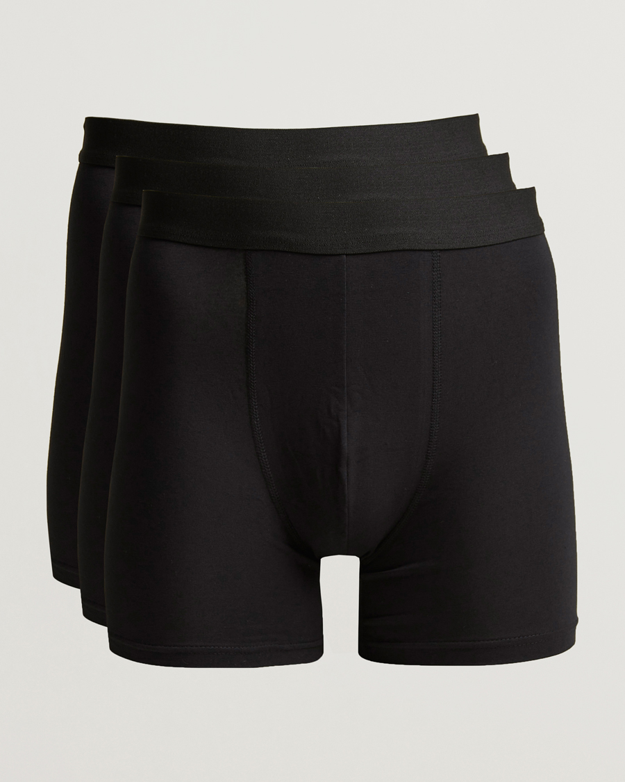 Heren | Ondergoed | Bread & Boxers | 3-Pack Long Boxer Brief Black