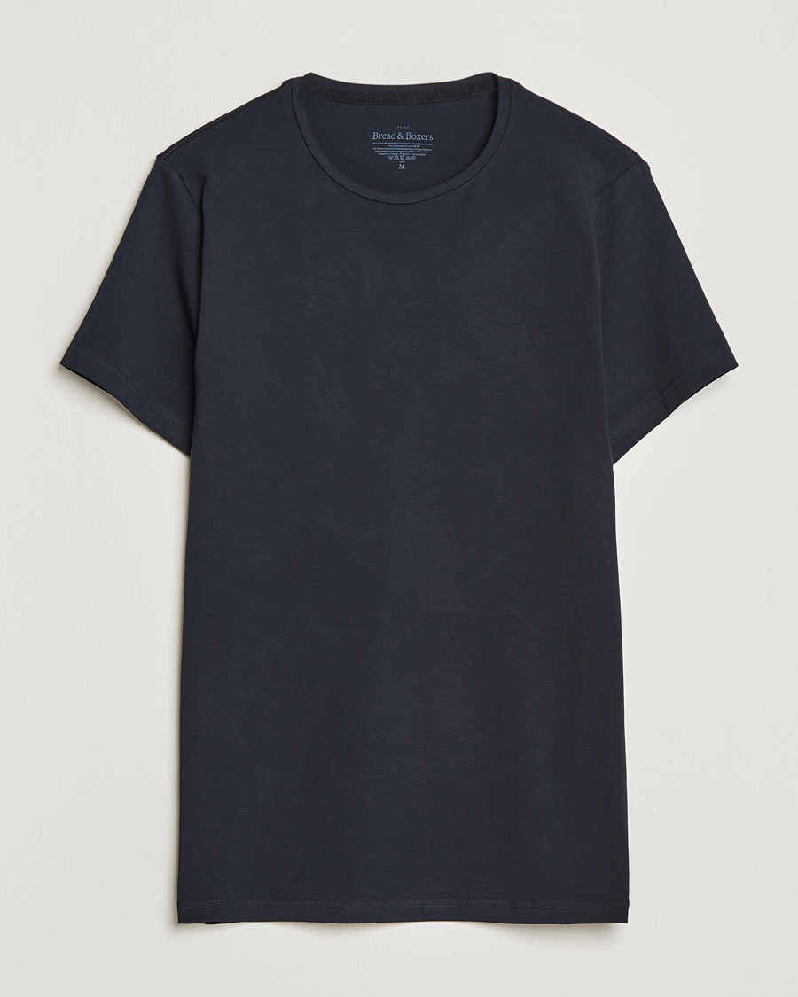 Heren | T-shirts | Bread & Boxers | 2-Pack Crew Neck Tee Dark Navy