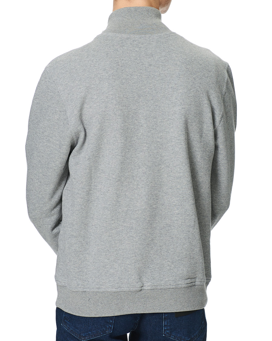 Heren | Truien | Brioni | French Terry Cotton Zip Sweater Light Grey