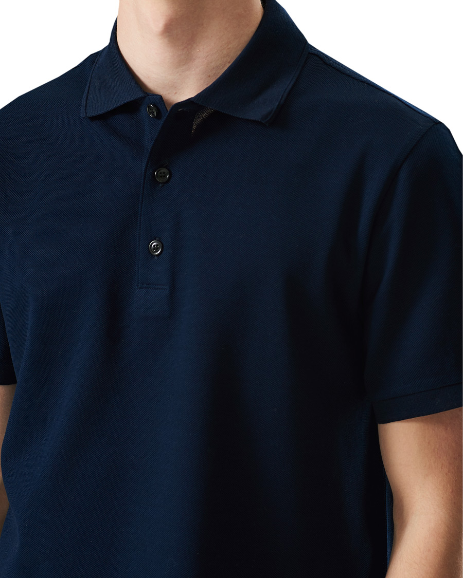 Heren | Polo's | Brioni | Short Sleeve Piquet Polo Navy