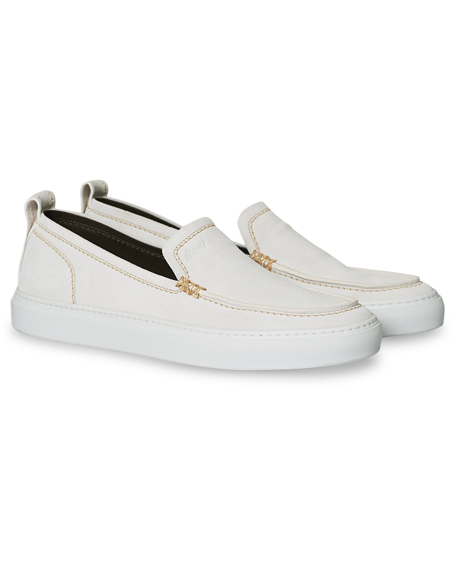 Heren | Brioni Cassetta Suede Loafers Off White | Brioni | Cassetta Suede Loafers Off White