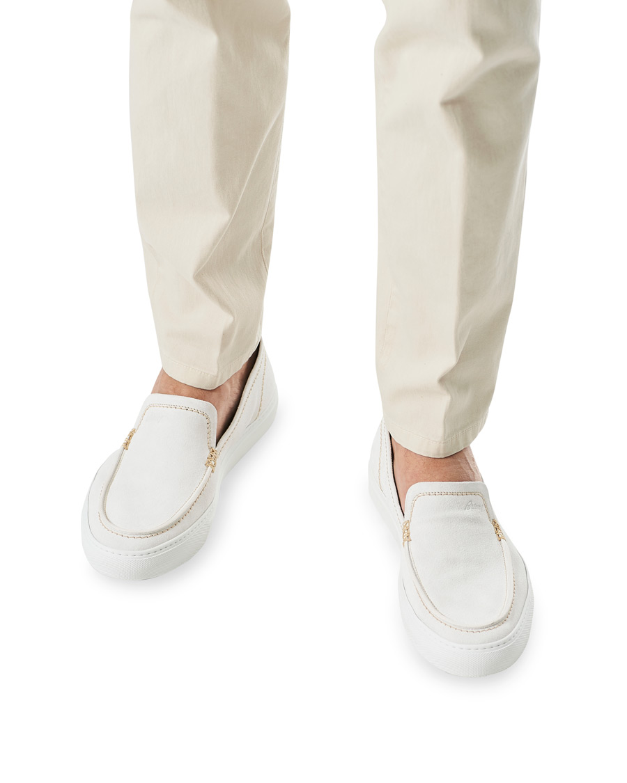 Heren | Brioni Cassetta Suede Loafers Off White | Brioni | Cassetta Suede Loafers Off White