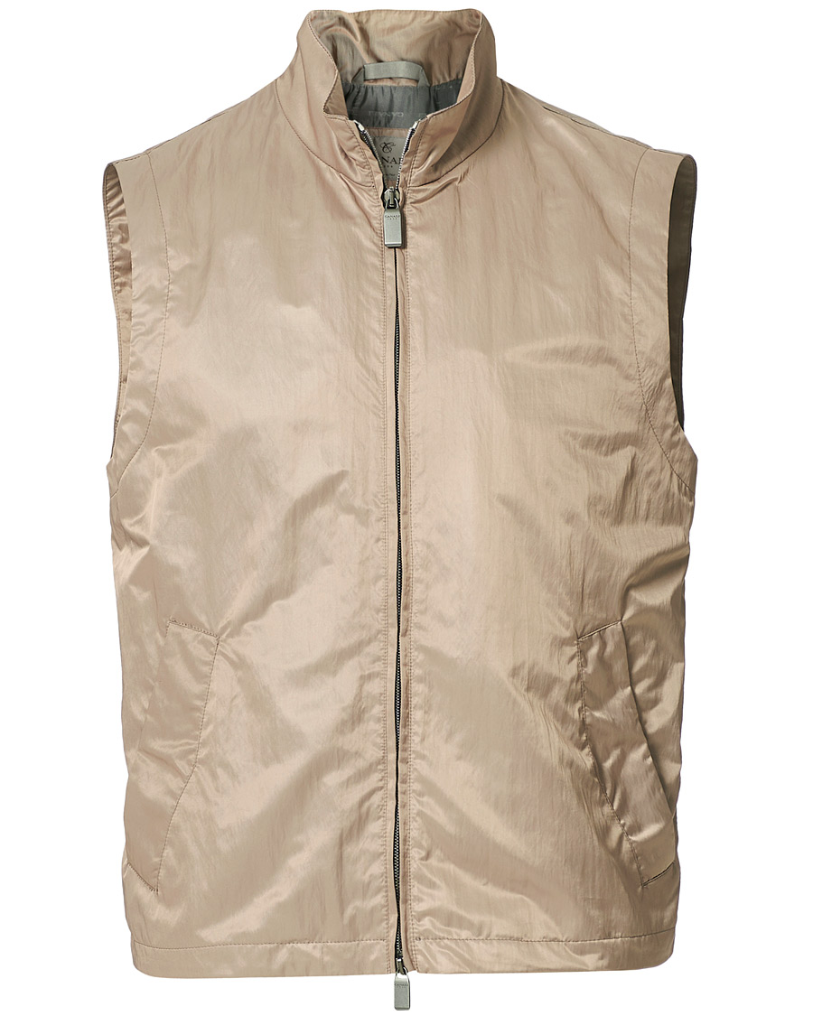 Heren | Jassen | Canali | Microfiber Nylon Gilet Beige