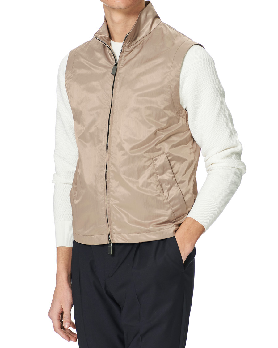 Heren | Jassen | Canali | Microfiber Nylon Gilet Beige
