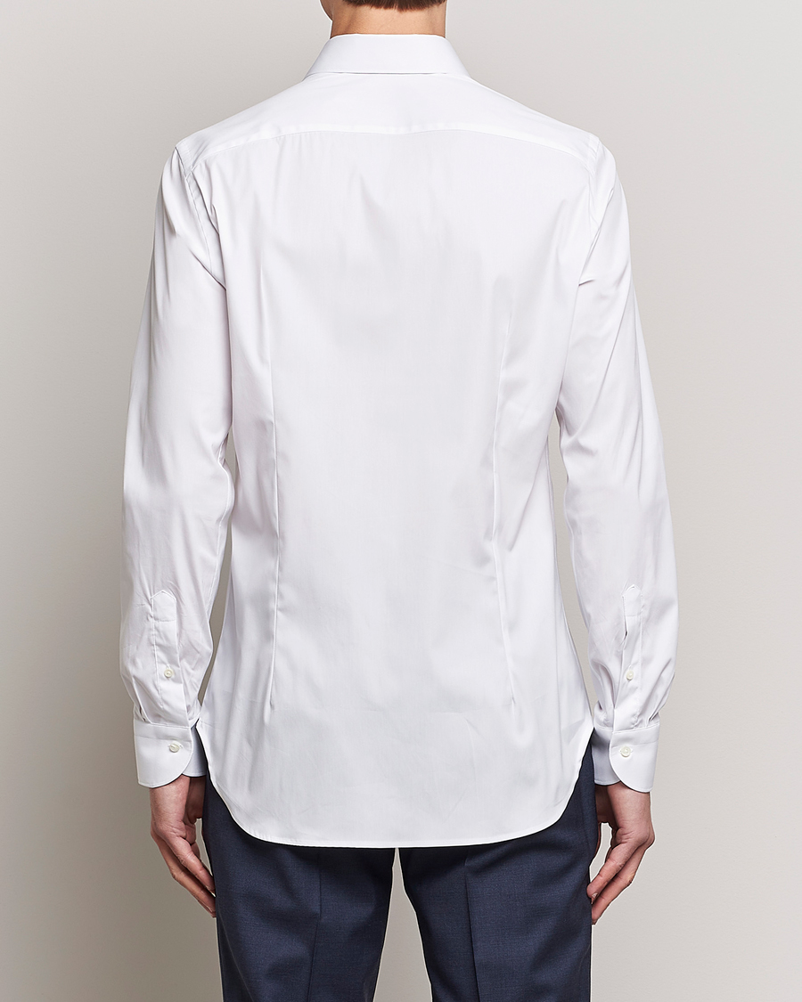 Heren | Overhemden | Canali | Slim Fit Cotton/Stretch Shirt White